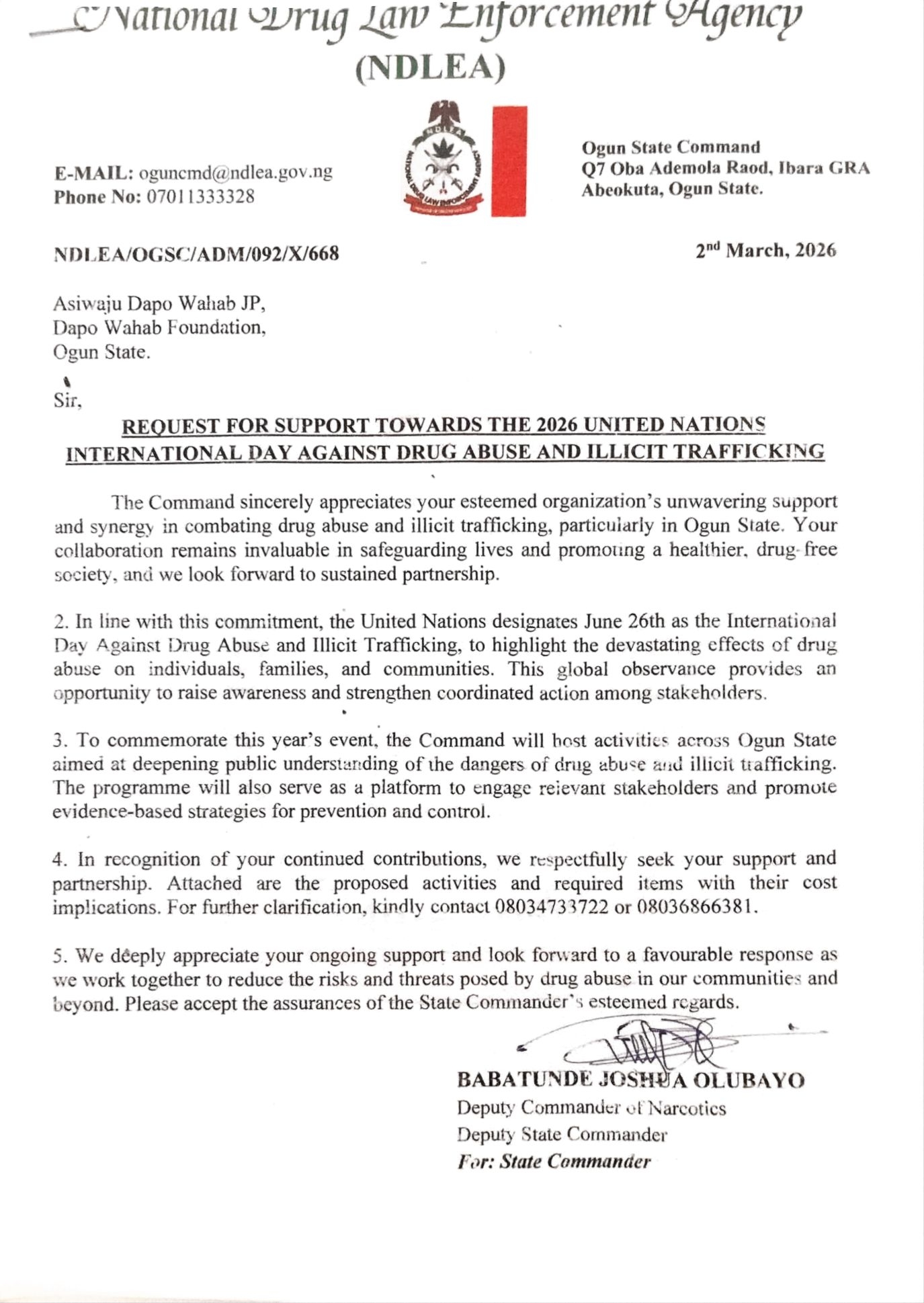 Sponsor Letter 1